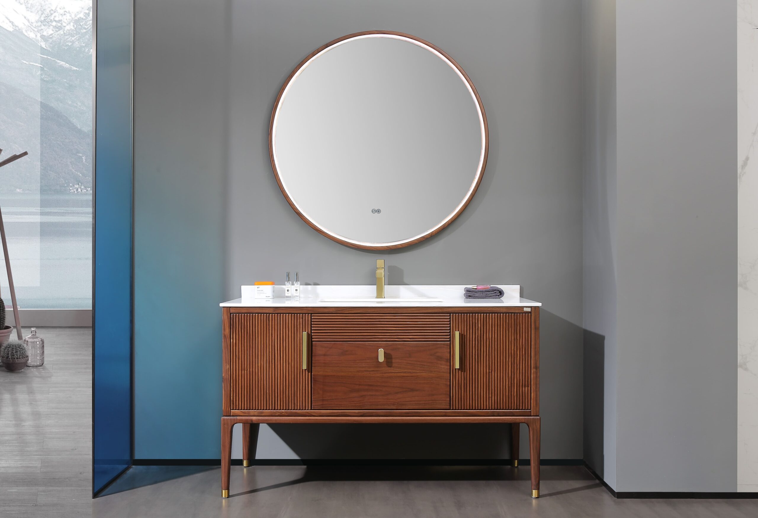 Solid Wood bathroom vanity from MIDAN Bathrooms